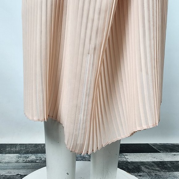 Sam Edelman Blush Pink Pleated Dress Size 12 - Picture 9 of 11
